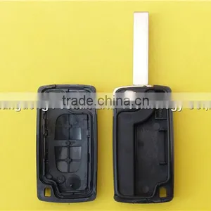 Car Folding Flip 2 Button Remote Key Blank Shell Case for Peugeot 407 Wholesale thumbnail-5