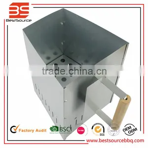 Galvanized Square Charcoal Chimney Fire Starter thumbnail-1