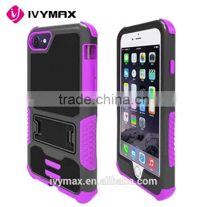 Low MOQ Hard Sheild Armor Combo Back Cover Case With Kickstand for Apple Iphone 7 Wholesale Cell Phone Case thumbnail-2