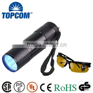 Mini 9 LED UV Torch Shock Proof And Water Resistance UV LED Torch thumbnail-1