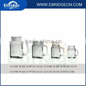 4.2oz Glass Mason Jar Wholesale Mason Jar With Handles or Pump Lid thumbnail-1
