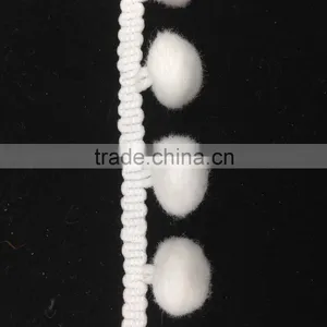 Wholesale White Pon Pon Trim Nylon Pom Pom Lace thumbnail-1