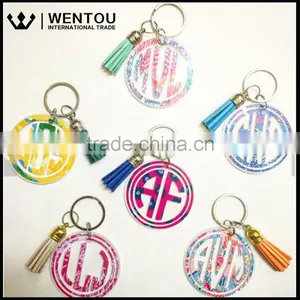 Fashion Monogram Tassel Keychain thumbnail-1