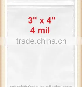 Wholesale Zlb-17 3" x 4" 4 Mil Clear Zipper Bags, Dispenser Bag Packs of 100 thumbnail-1