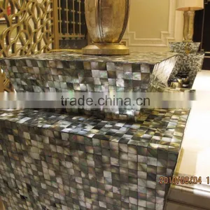 Natual Black Mother of Pearl Polished Slab Size 300*300mm for Counter Top thumbnail-3