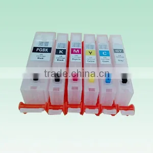 Empty 6 Color PGI450BK CLI451BK C M Y GY Refillable Ink Cartridge For 450 451 Canon Pixma MG6340 Printer thumbnail-1