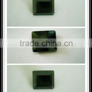 Dark Green Rectangle Shape Emerald Cut Quartz thumbnail-1
