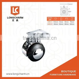50mm Rubber Flat Castor Wheel With Plate From Guangzhou Hardware thumbnail-4
