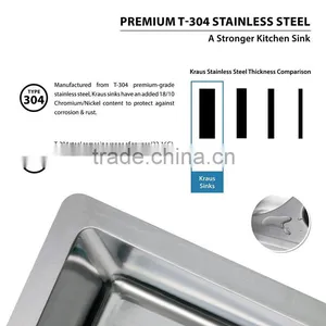 Handmade Double Drainer Stainless Steel Kitchen Sink With CUPC Certificate 3219 thumbnail-2