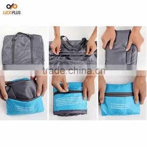 Luckiplus Waterproof Foldable Super Lightweight Large Capacity Storage Luggage Blue thumbnail-3