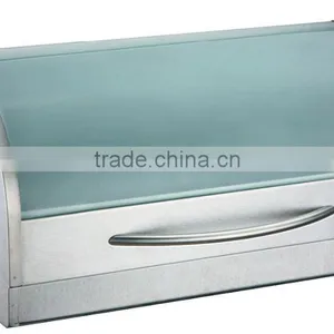 Stainless Steel Bread Box With Glass Lid thumbnail-2
