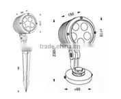 2016 Landscaping Light 24v Black IP65 15W RGB 220V Outdoor Garden Light thumbnail-2