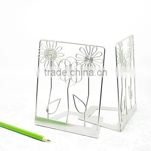 Handmade Stainless Flower Bookends thumbnail-1