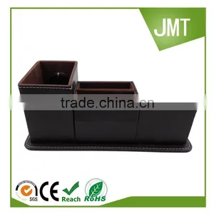 High-end Multi-functional Creative Leather Pen Container Business Card Holder thumbnail-4