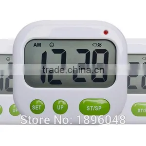 Dual Alarm Digital Timer Desktop LCD Remind Vibration Clock/ Count Down Timer thumbnail-4