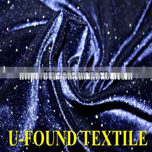 92% POLYESTER 8% SPANDEX KOREAN VELVET WITH GLITTER FOR GARMENT thumbnail-2
