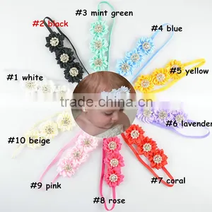 New Hot Sale!! Head Band With 3 Satin Flowers for Hair Accessories thumbnail-1