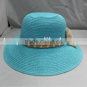Blue Raffia Straw Hats thumbnail-1