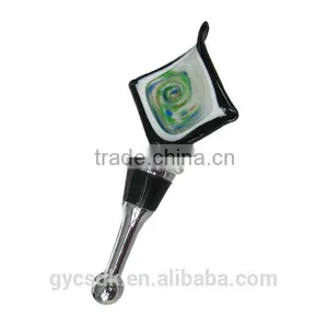 Rhombus Murano Glass Colorful Lamp-working Wine Bottle Stopper for Gifts thumbnail-4