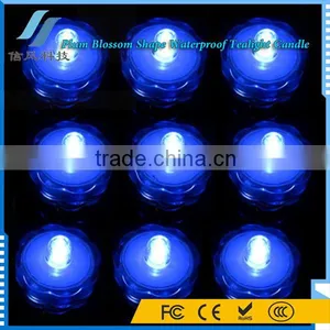 12Pcs Rechargeable Electric Water Submersible Led Tea Lights Candle Blue thumbnail-3