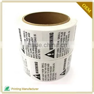 2016 Wholesale Custom Warning Label Sticker For Safety thumbnail-1