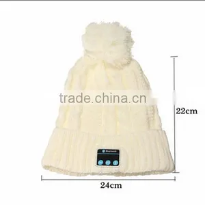 Soft Women Warm Hat Wireless Bluetooth Smart Cap / Bluetooth Music Hat / Bluetooth Headphone Hat thumbnail-6