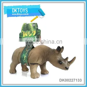 Roto Cast Rhinoceros Soft PVC Rhinoceros With pp Cotton Stuffed thumbnail-1