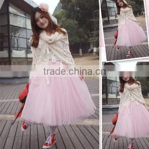 Fashion Women Bohemian Mesh Ball Gown Skirt A-Line Pleated Midi Swing Skirt thumbnail-6