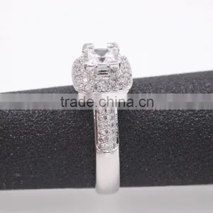 Trendy 925 Silver Zircon Pave Setting Ring for Women thumbnail-3