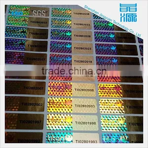Sequence Number Hologram Labels Custom Made Sticker thumbnail-2