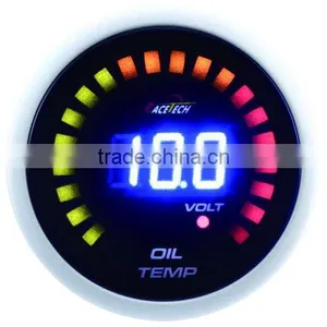52mm Racetech Blue LED Display Digital Oil Temperature LED Gauge for Performance Car/with Temp Sensor thumbnail-1