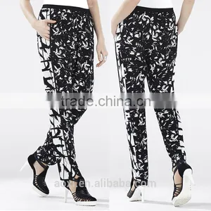 Oem Service Custom Design Sports Legging Girls Stripe Nylon Spandex Yoga Pants thumbnail-6