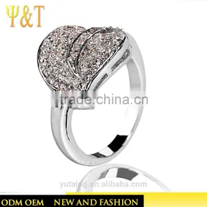 Jingli Jewelry Hot Sale Peach Heart Silver Engagement Ring (YJ-447) thumbnail-1