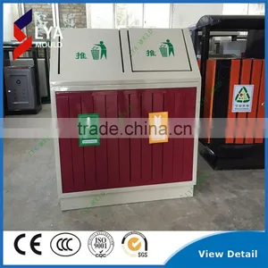 High Transparent Color Garden Trash Bin thumbnail-2