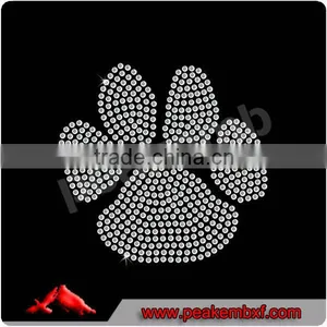 Beautiful Paw Iron on Rhinestone Transfer for T-shirt thumbnail-1
