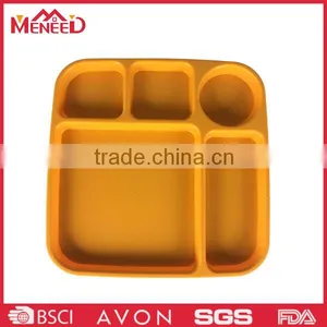 Hot Selling Food Grade Reusable Melamine Divided Lunch Tray thumbnail-1