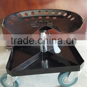 Rolling Gas Lift Garage Stool With Tool Tray TC4509 thumbnail-1