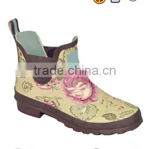Ankle Women Fashion Rubber Rain Boots thumbnail-1