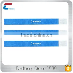 One Time Use Rfid Nfc Bands Paper Event Bracelets Wristbands for Festivals Events thumbnail-6