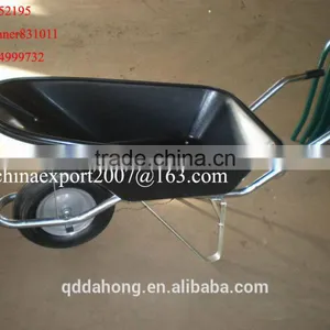 Plastic Concrete Wheel Barrow WB5600 With Green Tray and Pneumatic Wheel thumbnail-5