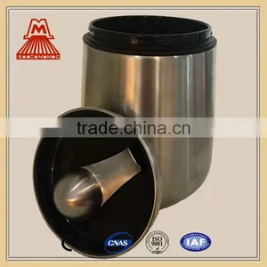 STAINLESS STEEL HOME COFFEE CANISTER /FOOD STORAGE CONTAINER WITH MAGNET LID AND SCOOP thumbnail-3
