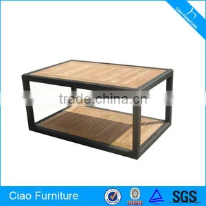 Hollow Outdoor Wooden Tea Table thumbnail-1