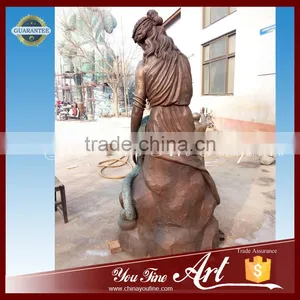 Sexy Female and Snake Bronze Sculpture thumbnail-4