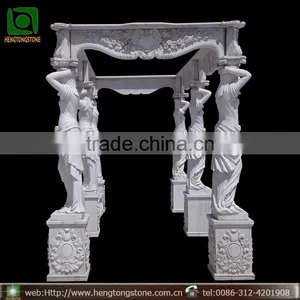 Outdoor Garden Stone Gazebo White Marble Pavilion thumbnail-1