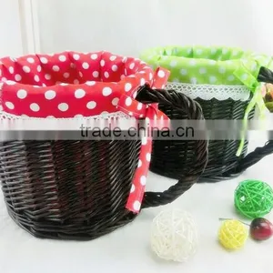 Handmade Wicker Christmas Gift Basket Empty Wicker Easter Basket thumbnail-3