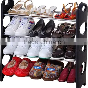 Store More Easy to Assemble 4 Tier Plastic Shoe Rack Storage thumbnail-2
