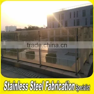 Residential 304 Stainless Steel Stair Outdoor Glass Railings thumbnail-4
