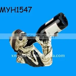 2011 New Fashion Polyresin Skeleton Shape Wine Bottle Holder thumbnail-1