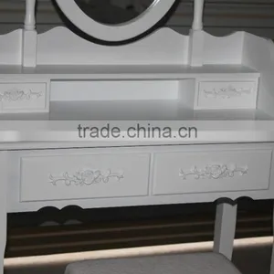 Low Price Made-up Table/schmenktisch&hocker/cheaper White Dressing Table With Mirror thumbnail-5