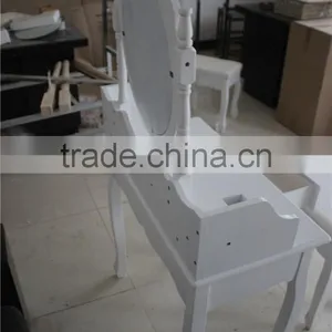 Living Room K/D Dressing Table Designs With Mirror And Stool Scream Color One Set Dresser Mail Package YD-C-1 Item 76*40*142cm thumbnail-5